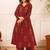 Printed Rust Viscose Rayon Co Ords for Women