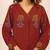 Printed Rust Viscose Rayon Co Ords for Women