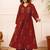Printed Rust Viscose Rayon Co Ords for Women