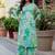 Printed Turquoise Viscose Rayon Co Ords for Women