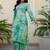 Printed Turquoise Viscose Rayon Co Ords for Women