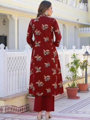 Women Ethnic Motifs Printed Regular Mirror Work Pure Cotton Kurta with Palazzos & With Dupatta 2
