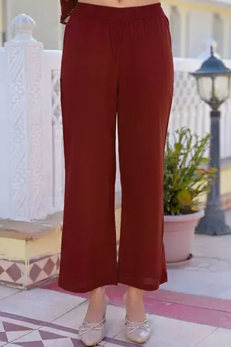 Women Ethnic Motifs Printed Regular Mirror Work Pure Cotton Kurta with Palazzos & With Dupatta