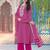 Women Bandhani Printed Regular Sequinned Kurta with Trousers & Dupatta