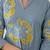 Embroidered Light Blue Viscose Rayon Co Ords for Women