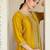 Floral Embroidered Panelled A-Line Kurta With Trousers & Dupatta