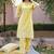 Embroidered Yellow Viscose Rayon Co Ords for Women
