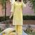 Embroidered Yellow Viscose Rayon Co Ords for Women