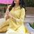 Embroidered Yellow Viscose Rayon Co Ords for Women