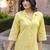 Embroidered Yellow Viscose Rayon Co Ords for Women
