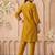 Embroidery Work Mustard Yellow Silk Blend Co Ords for Women