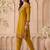 Embroidery Work Mustard Yellow Silk Blend Co Ords for Women
