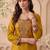 Embroidery Work Mustard Yellow Silk Blend Co Ords for Women