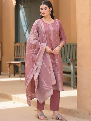 Women Ethnic Motifs Printed Regular Pure Cotton Kurta with Trousers & With Dupatta 6