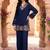 Embroidered Blue Rayon Co Ords for Women