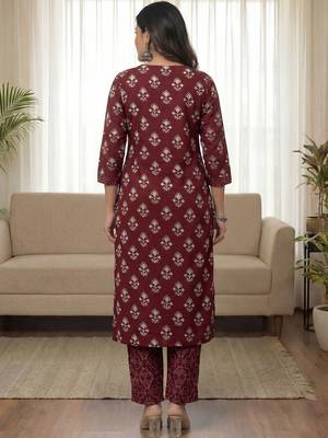 Women Ethnic Motifs Printed Regular Kurta with Trousers & With Dupatta 2