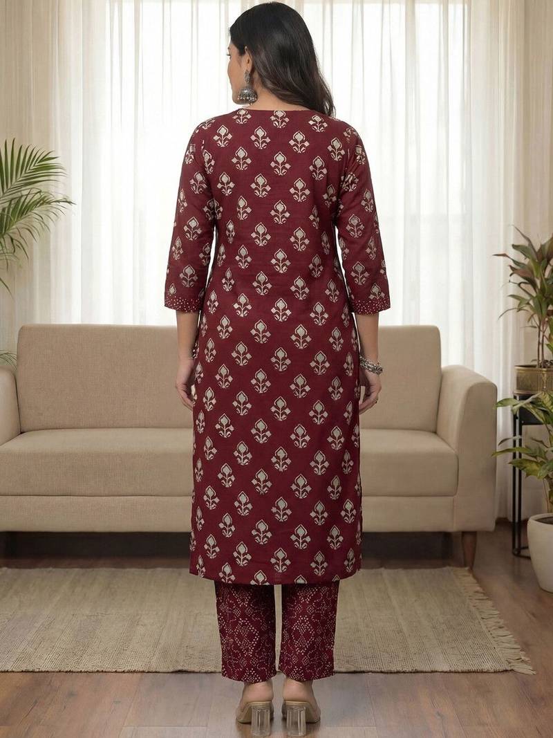 Women Ethnic Motifs Printed Regular Kurta with Trousers & With Dupatta