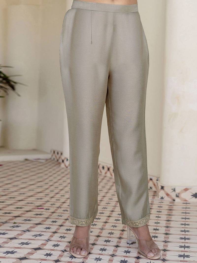 Women Floral Yoke Design Regular Sequinned Kurta with Trousers & Dupatta