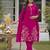 Women Floral Embroidered Regular Thread Work Kurta with Trousers & With Dupatta