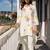 Embroidered White Pure Cotton Co Ords for Women