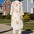 Embroidered White Pure Cotton Co Ords for Women