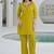 Embroidered Mustard Yellow Viscose Rayon Co Ords for Women