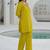 Embroidered Mustard Yellow Viscose Rayon Co Ords for Women