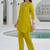 Embroidered Mustard Yellow Viscose Rayon Co Ords for Women