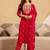 Women Ethnic Motifs Printed Regular Thread Work Kurta with Trousers & With Dupatta