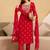 Women Ethnic Motifs Printed Regular Thread Work Kurta with Trousers & With Dupatta
