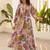 Printed Light Pink Cotton Blend Co Ords for Women