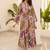 Printed Light Pink Cotton Blend Co Ords for Women