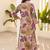 Printed Light Pink Cotton Blend Co Ords for Women