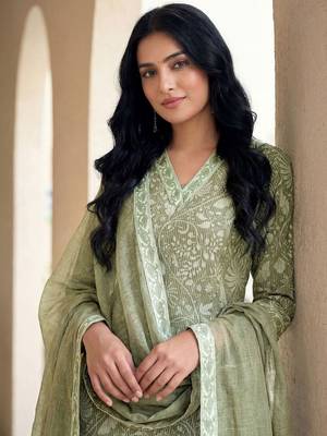 Women Ethnic Motifs Printed Regular Kurta with Trousers & With Dupatta 2