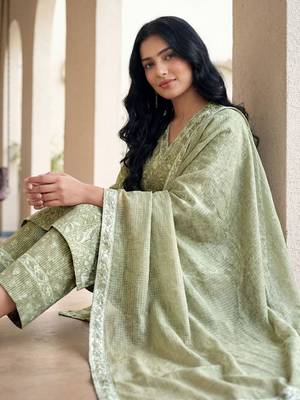 Women Ethnic Motifs Printed Regular Kurta with Trousers & With Dupatta 5