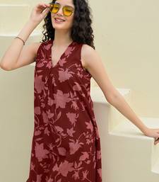 Printed Brown Cotton Co Ords for Women