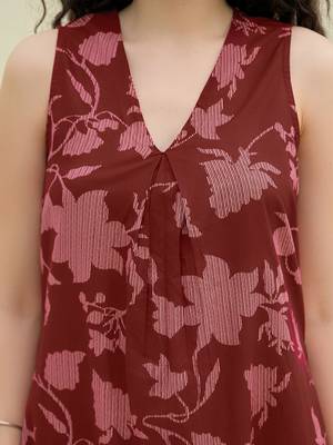 Printed Brown Cotton Co Ords for Women 6