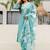 Floral Embroidered V-Neck Thread Work Straight Kurta With Trouser & Dupatta