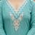 Floral Embroidered V-Neck Thread Work Straight Kurta With Trouser & Dupatta
