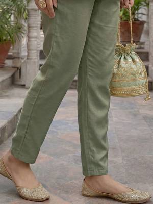 Women Ethnic Motifs Embroidered Regular Kurta with Trousers & With Dupatta 4