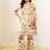 Floral Printed Off White Viscose Rayon Co Ords for Women
