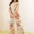 Floral Printed Off White Viscose Rayon Co Ords for Women