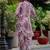 Printed Dusty Mauve Viscose Rayon Co Ords for Women
