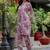 Printed Dusty Mauve Viscose Rayon Co Ords for Women