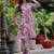 Printed Dusty Mauve Viscose Rayon Co Ords for Women