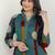 Printed Dusty Teal Blue Viscose Rayon Co Ords for Women