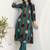 Printed Dusty Teal Blue Viscose Rayon Co Ords for Women