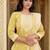 Floral Woven Design Straight Kurta With Trousers & Dupatta