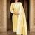 Floral Woven Design Straight Kurta With Trousers & Dupatta