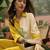 Embroidered Mustard Cotton Blend Co Ords for Women